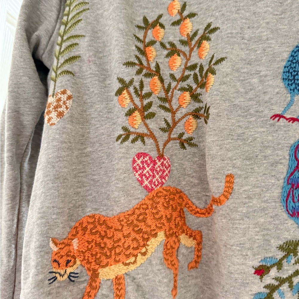 Johnny Was-Adela Heather French Terry Zipup Sweatshirt - Picture 6 of 12